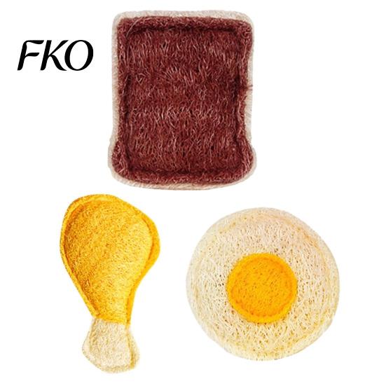 Resistant Cat Toy Natural Loofah Toy, Teeth Cleaning Chew for Cats And Hunting Play Kittens, Bite Fish Egg Shapes with Cotton Rope