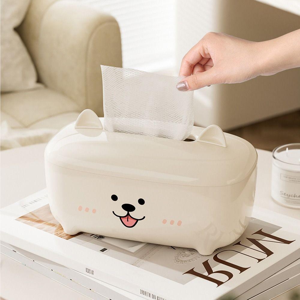 Cartoon Animal Shape Facial Tissue Dispenser Non-slip Paper Towel Holder  Kitchen Use