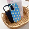 INS Cute Wave Polka Dot Phone Protect Case For iPhone 16 15 14 13 Pro Max Girls Women Hit Color Stripe Pattern Shockproof Cover