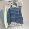 New Down Jacket Women's Liner Light and Thin Short Collarless Long Sleeves Wear Warm Round Neck Thin Light Top