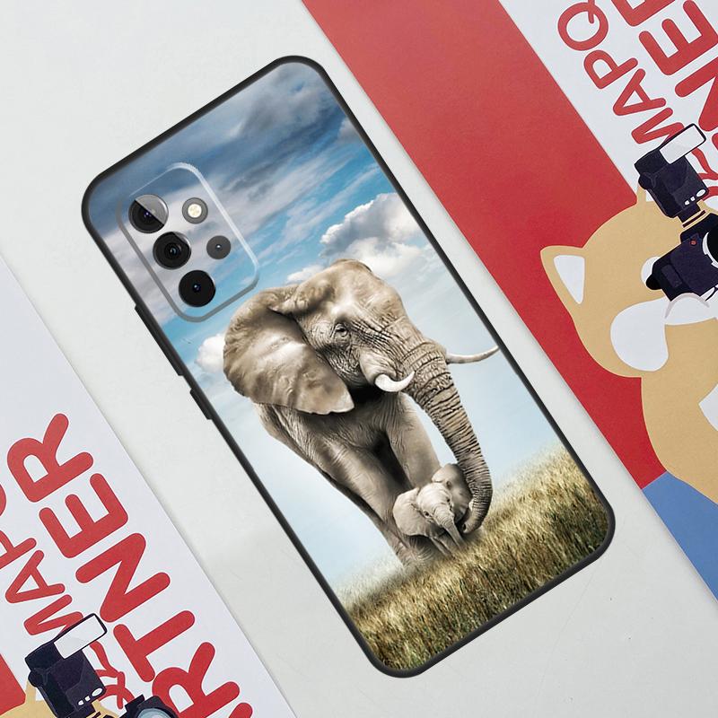 Elephant Baby Nature Phone Case For Samsung Galaxy A53 A33 A23 A13 A52 A32 A22 A12 A51 A71 A14 A24 A34 A54 A21S