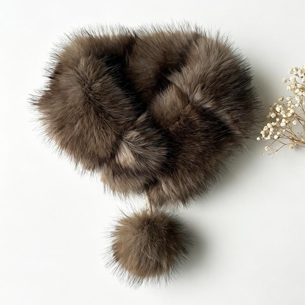 Keep Warm Plush Scarf Coldproof Neck Wrap Soft Neck Warmer  Winter