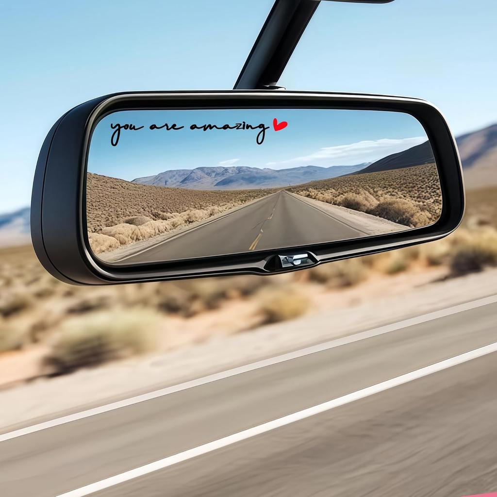 4 x You are Amazing Rear View Mirror Sticker,Car Rear View Mirror Decal,Rearview Affirmation Stickers,Car Accessories for Women,Water Bottle Laptop
