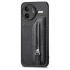 For Xiaomi Poco F7 Ultra 5G/Xiaomi Redmi K80 Pro 5G Case Leather+PC+TPU Zipper Wallet Phone Cover