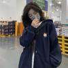 Women Long Sleeve Hooded O Neck Loose Pullovers Female Tops Solid Color Sweatshirts