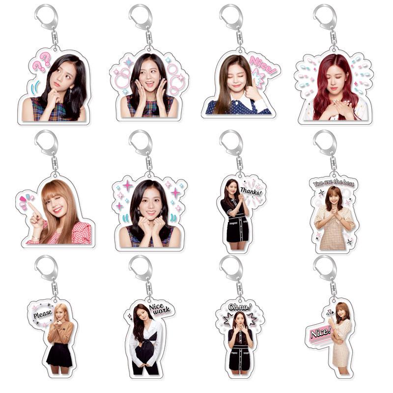 BLACKPINK Acrylic Double-Sided Keychain: Lisa, Jisoo, Jennie, Rosé