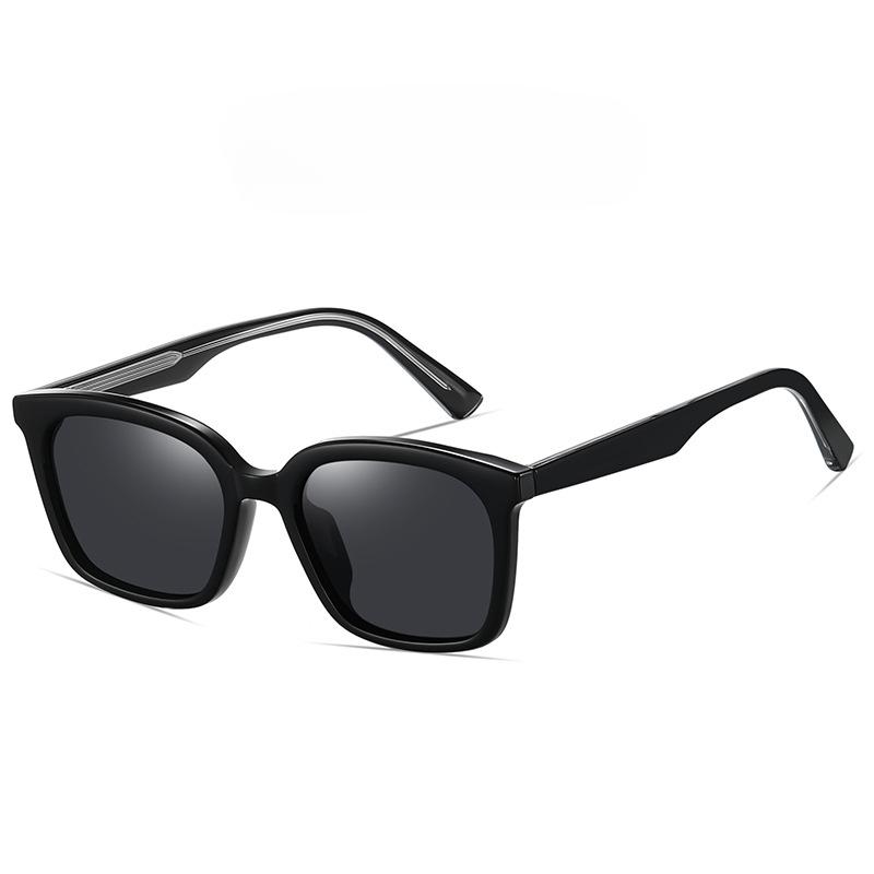 Korean Style Fashionable Square Polarized Sunglasses Transparent Jelly Series Large Frame Tr Pin Polarized Sunshade Sunglasses Women