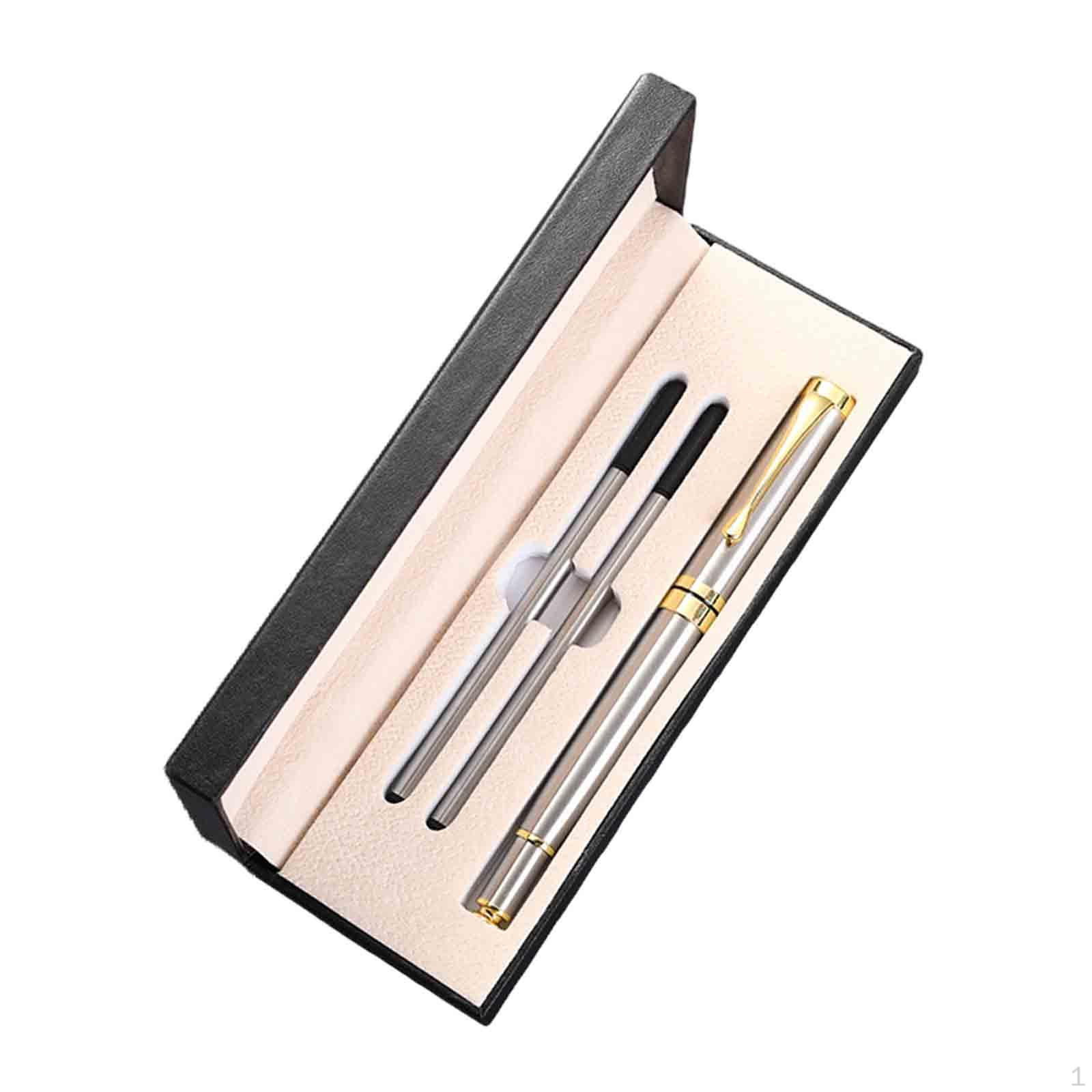 

Набор металлических шариковых ручек для письма, подарок на День отца, шарик-роллер для руководителя Steel