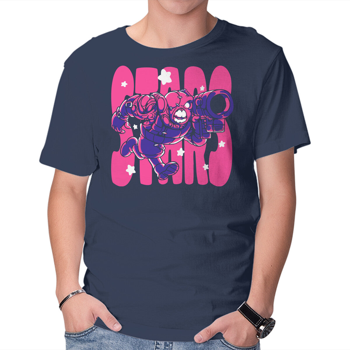 Unisex Crew Neck T-Shirt Nemesis Against STARS Graphic Short Sleeve Casual Tee XXXXL