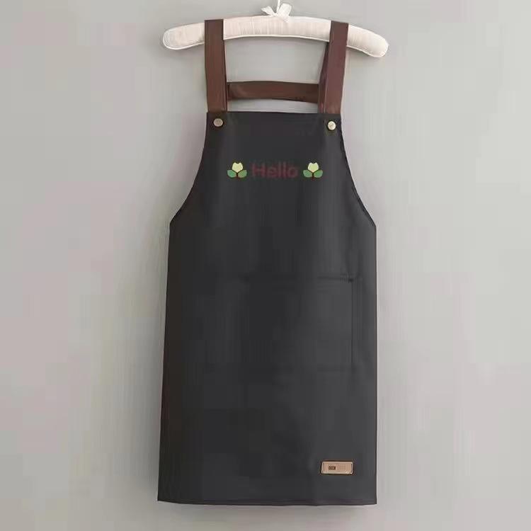 Waterproof Stain-Resistant Kitchen Apron with Simple Print