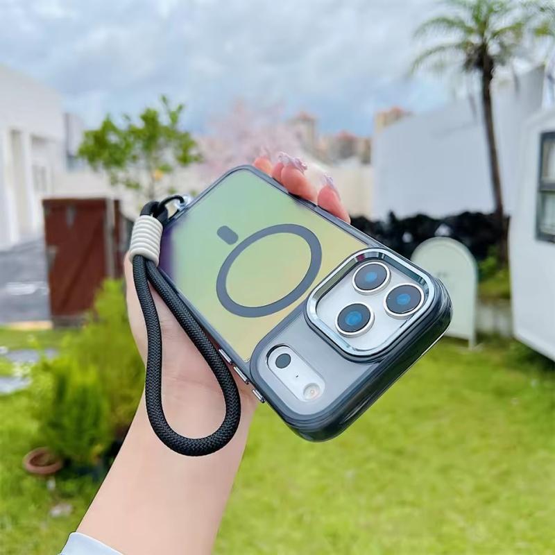 Módní laserový gradientní magnetický popruh Nárazuvzdorné pouzdro pro iPhone 17 Air 17 Pro 17 Pro Max Kryt pro Magsafe