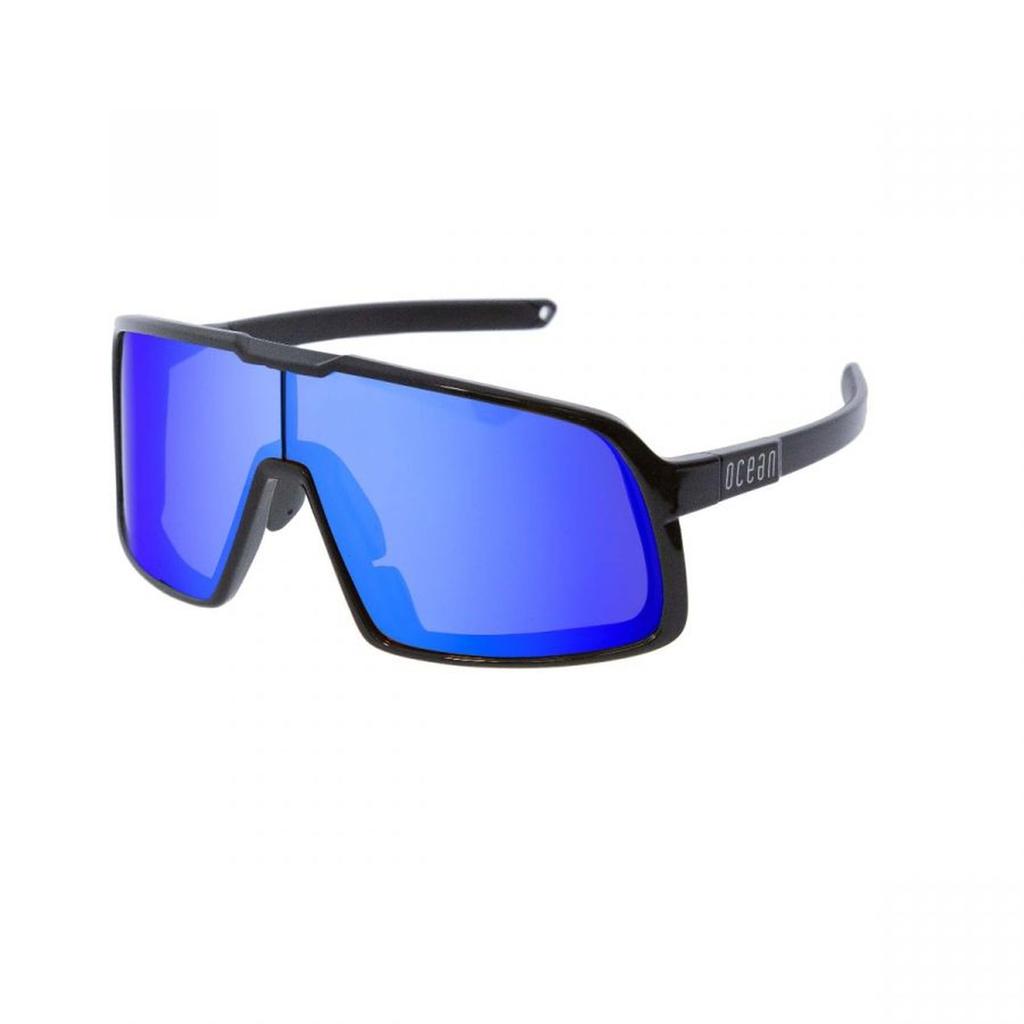 OCEAN LEUCATE Floating Organic Lightweight UV Detachable Strap Matte Black Blue REVO Sunglasses, Bio-Based Frame, Protection, & Floater, (Polarized