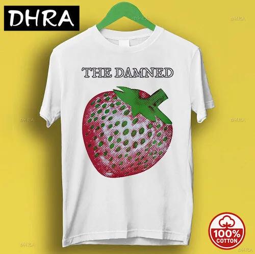 The Damned Strawberries Punk Rock Retro Cool Gift Tee T Shirt P2688 with Unique Pattern for Comfy Trendy Grunge Minimalist S