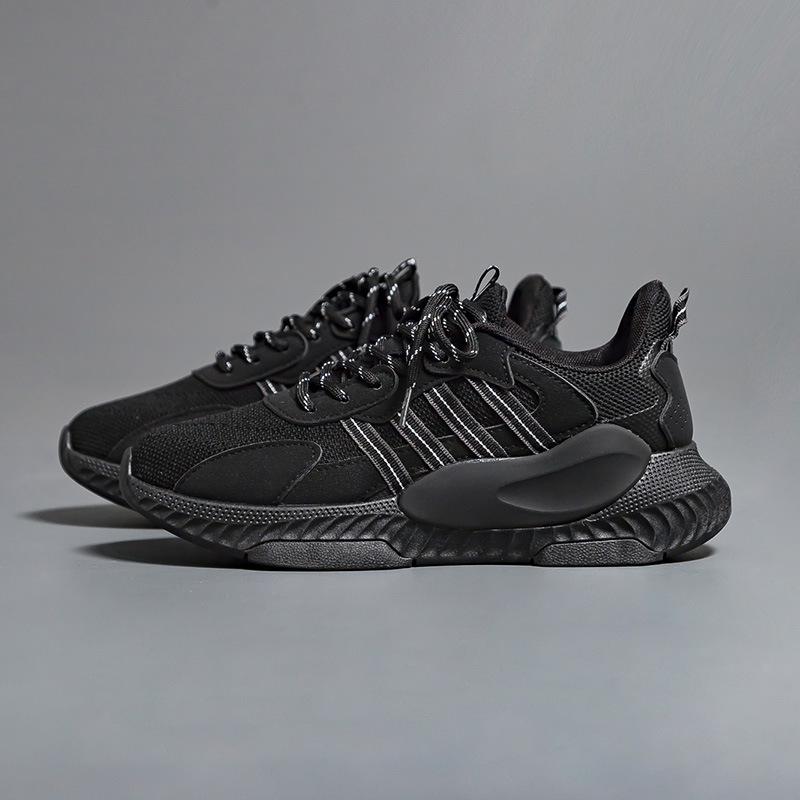 

Spring and summer new color matching sports shoes women s trendy flying woven breathable men s and women s running shoes soft-soled women s shoes 40 [female code] чёрный