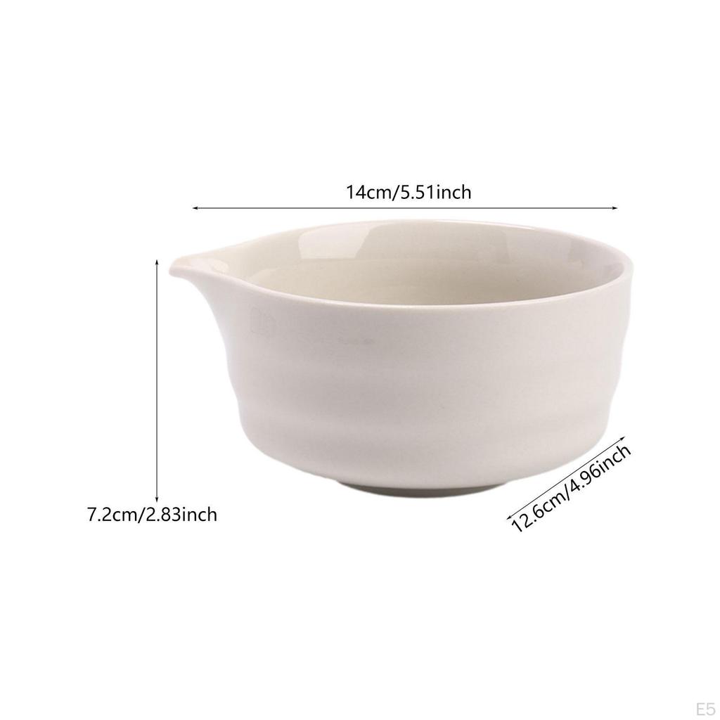 Ceramic Matcha Bowl with Spout Accessories for Home Kitchen Dining Room