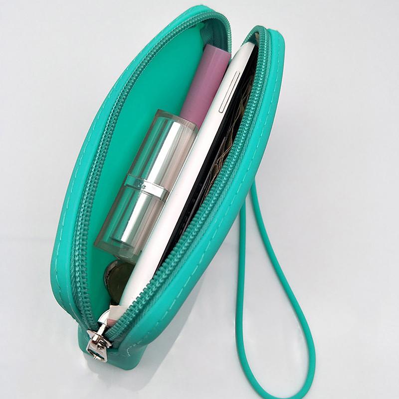 Square Silicone Cosmetic Storage Bag Travel Makeup Brush Holder Portable Digital Storage Bag Waterproof Case