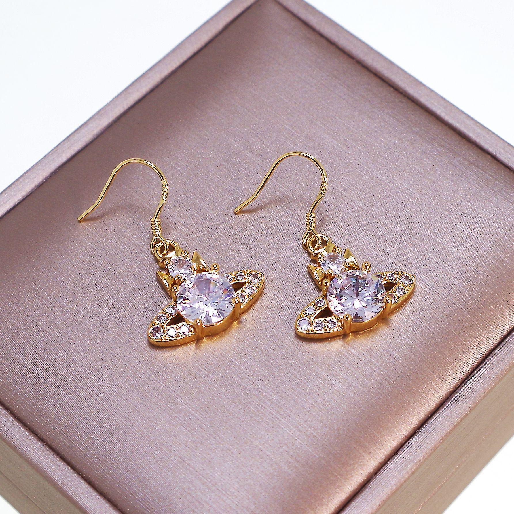 

Серьги-подвески из стерлингового серебра 925 пробы с бриллиантовым узором «Звездный взрыв», с покрытием из 18-каратного золота, универсальная мода для девушек.