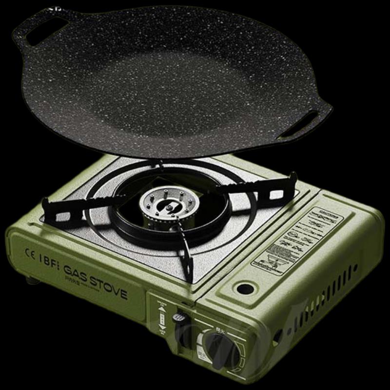 IBF Portable Cassette Stove Grilling Set