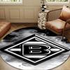 1PC Green Black Borussia Round Rug for Livingroom,Bedroom, Palyroom, Chair Rug, Area Rug, Circle Carpet, Large Size Fan Christmas Gift