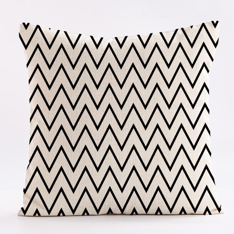 Modern Minimalist Geometric Patterns Throw Pillow Cover With Short Plush Print For Living Room Sofa Decoration Cushion Cover