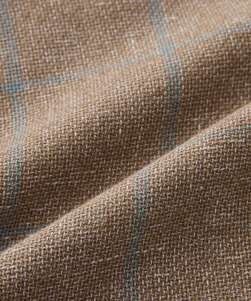Stco [Summer] Linen Blend Windowpane Check Jacket_Beige (Relaxed Fit)_Sjawb93Ncd