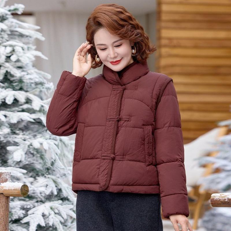 

Winter down cotton clothes, cotton clothes, wife thickened warm short cotton clothes. 5XL [recommended 150-80kg] бордовый