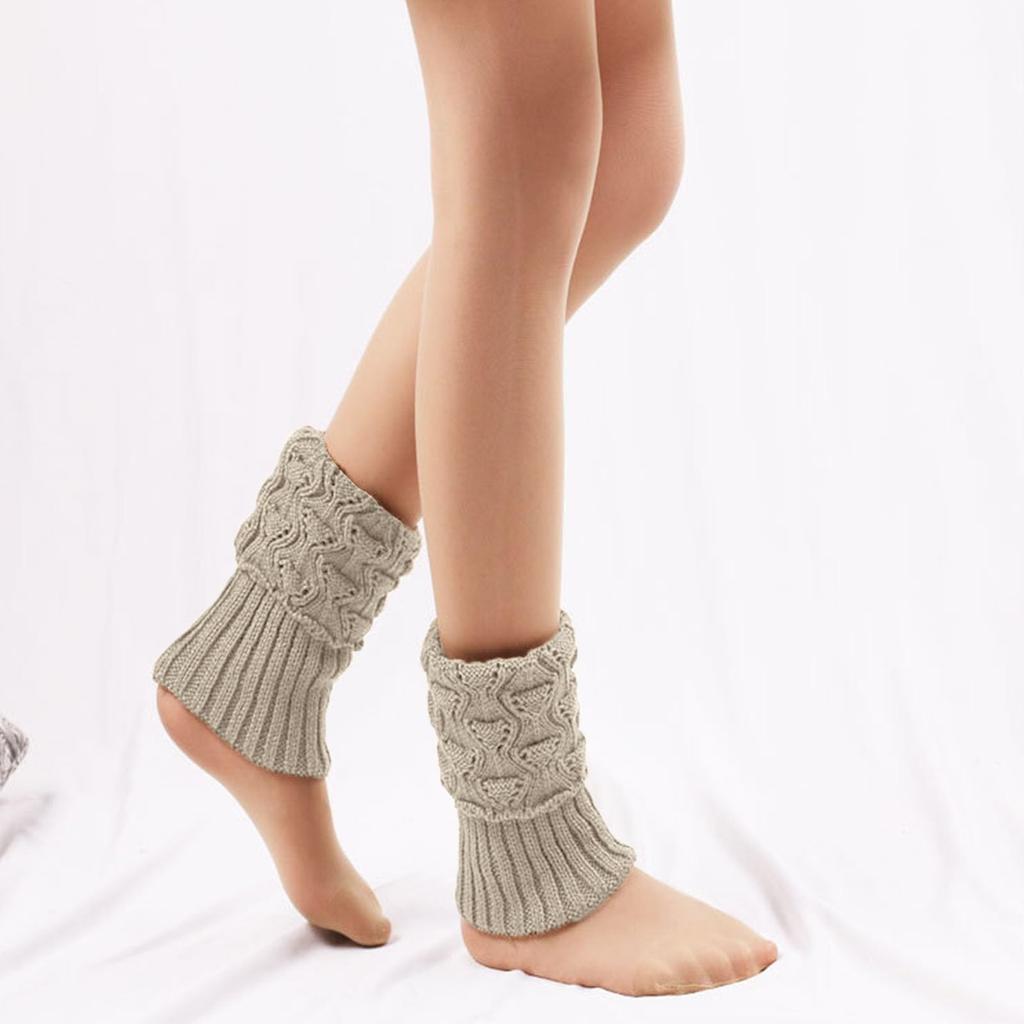 Women's Winter Turn-over Short Small Fish Mouth Foot Cover Hollow Knitted Wool Socks