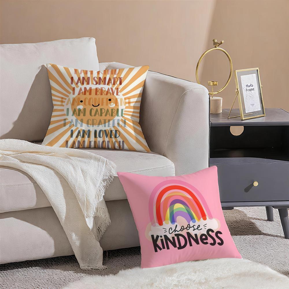 Cartoon Rainbow For Childrens Sleep Companion Pillow Case Pattern Printed Pillowcase For Living Room Sofa Cushion Cover
