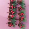 Alloy Durable Christmas Party Table Decoration Napkin Ring with Pinecone Design