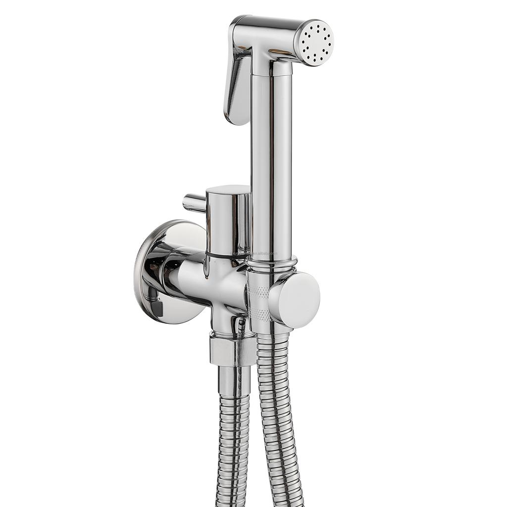 Toilet Brass Hand Held Bidet Spray Shower Head Douche Kit Shatta Copper Valve Bathroom Bidet Sprayer Jet Tap Holder Hose