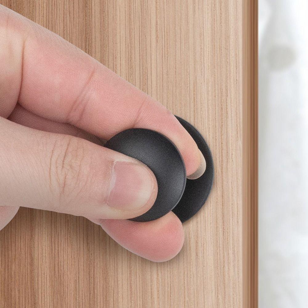 Round Door Knob European-Style Single Hole Stainless Steel Drawer Knob Self-Adhesive White Wardrobe Handle Cabinet