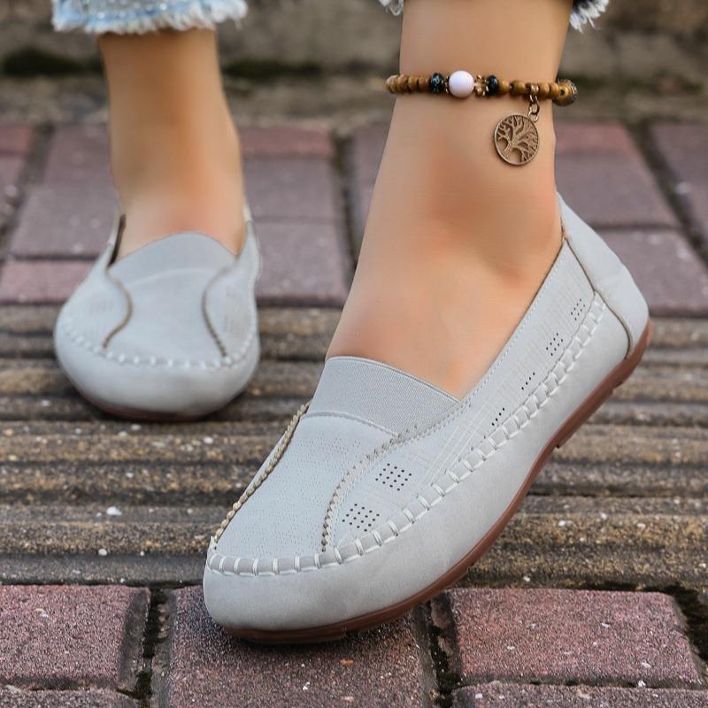 Fashion Autumn New Soft Sole Shoes Women s Fashion Round Toe Shallow Mouth Slip-on Non-Slip Wear-Resistant Flats 36 3538₽