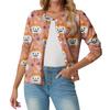 Women's Fashionable, Casual, Comfortable Halloween Print Cardigan Jacket