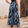 European and American summer chiffon leaf casual pants temperament high waist wide leg pants women, now