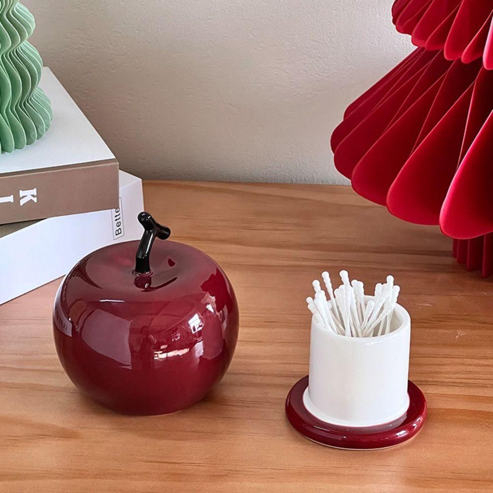 Ceramics Fruit Theme Toothpick Box Fruit Shape Toothpick Dispenser Toothbridge Holder  Living Room