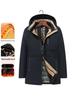 Men's Winter Plus Size Graphene Padded Cotton Hooded Jacket for Middle-Aged & Elderly