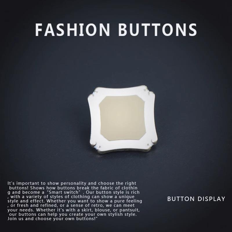 10 Stück Hemdknopf High-End Pullover Exquisiter Quadratischer Cardigan Kleidung Wollmantel Kleidung Metallknöpfe