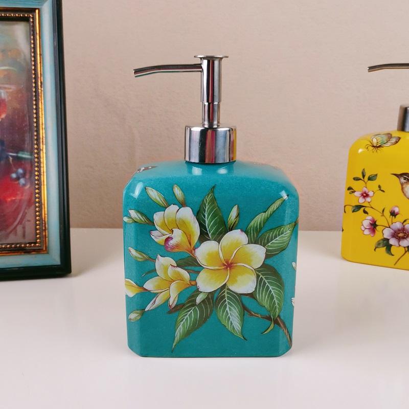 Neuer chinesischer Keramik-Seifenspender Haushalts-Spenderflasche Hotel Shampoo Duschgel Pressflasche Badezimmerzubehör