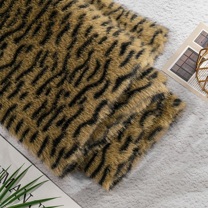 50X160Cm Tkanina Imitacja Futra Norki Nadruk Jelenia Zebry Leoparda Rękodzieło Odzież Torba Lalka DIY Ekologiczna Sztuczna Tkanina Futerkowa