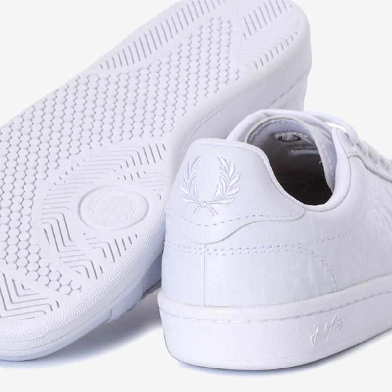 Fred Perry Unique Embossed Pattern Leather Sneakers B721