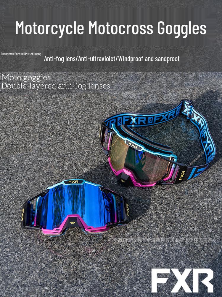 FXR Double-Layer Anti-Fog Goggles for Motorcycle, Off-Road, Mountain Biking & Skiing