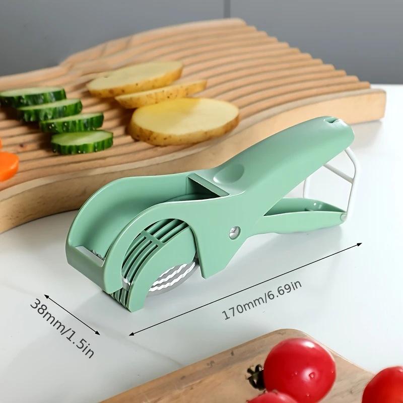 1 Stück Küchen-Fruchtschneider Multifunktionaler Obst- und Gemüseschneider Fruchtschneider Pro Rostfrei für BBQ/Catering Gurkenschneider