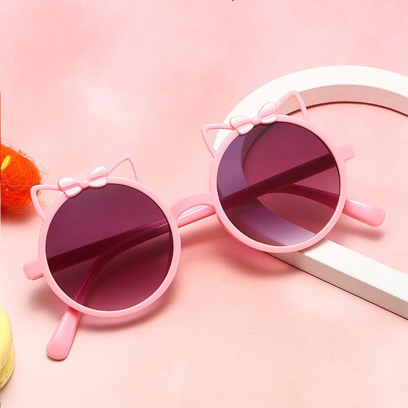 Baby Special Sun Protection Sunglasses, Cartoon Cat Ear Design, Uv400 Protection Kids Sunglasses 2342