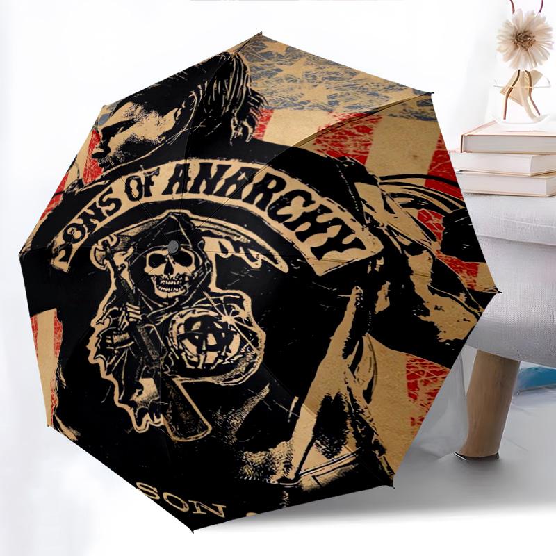 Samcro: Live Ride Folding Umbrella Suitable for All Seasons Durable Sun Umbrella Three Folds Sun Umbrella