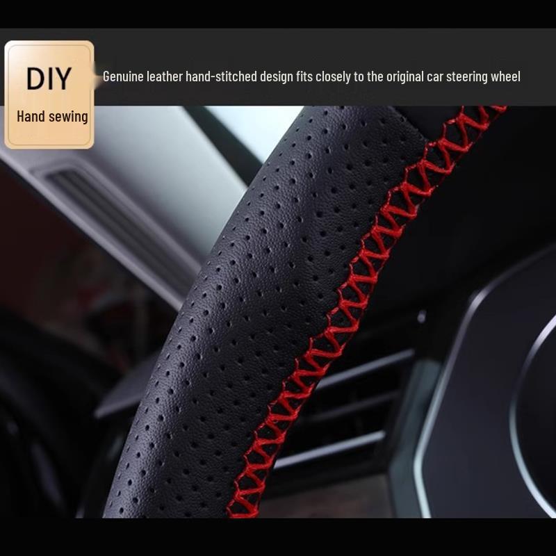 Coprivolante Cucito a Mano in Vera Pelle per Mitsubishi Pajero V93/V73 (11 Modelli) - Wrap Completo
