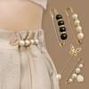 4/1PCS Heavy Duty Safety Pins Pearl Embellishment Brooch Pin Decorative Sweater Clips Safety Pins for Brooches Decorative Crafts