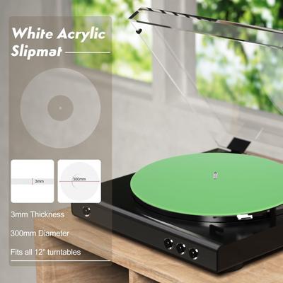 Record Platter Slipmat Acrylic Turntable Slip Mat Replacement Beautiful Reduce Static Dust Noise for 12 Inch Record Player