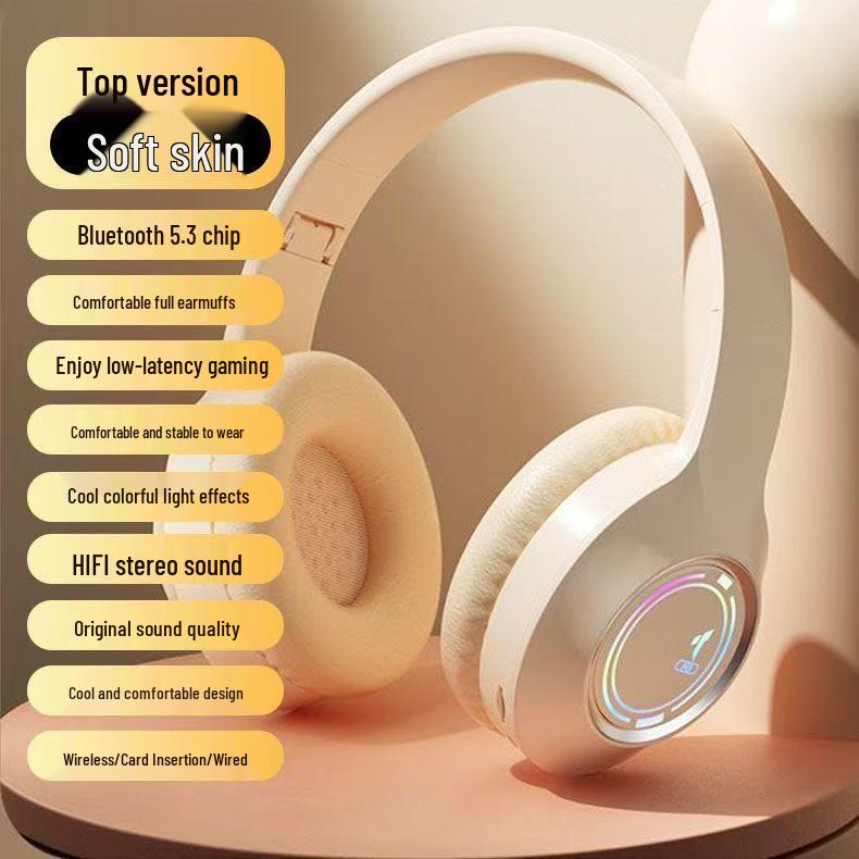 2025 Hua Sports Wireless Over-Ear Bluetooth Headphones with Noise Reduction & Long Battery Life for Esports