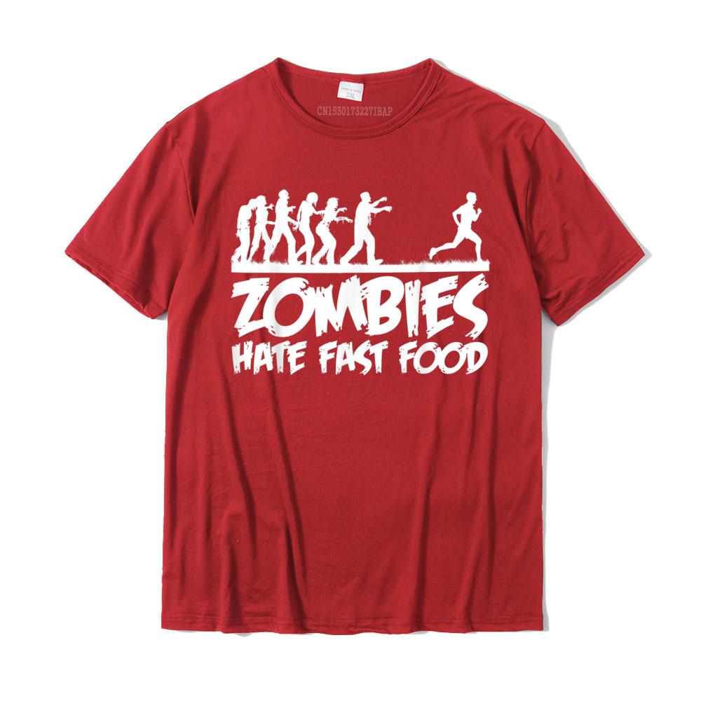 Zombies Hate Fast Food funny Halloween Runner zombie TShirt Special Unisexs T Shirt cosie T Shirt Cotton Unique S