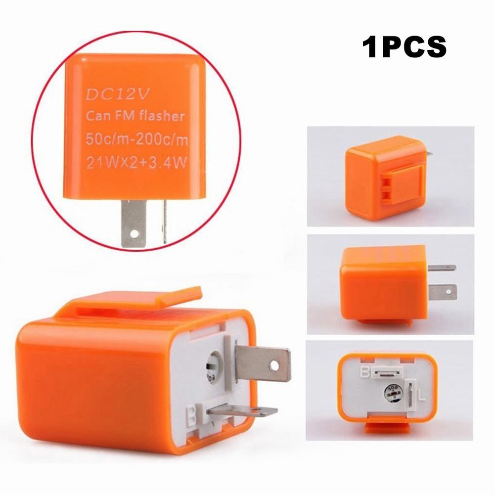2 Pin Electronic LED Flasher Relay Adjustable Speed Turn Signal Fast Flash